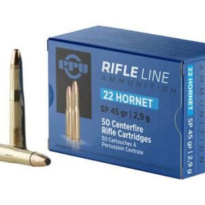 PPU 22 Hornet Ammo 45 Grain Jacketed Soft Point Box of 1000
