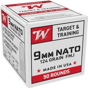 Buy Winchester NATO 9mm Luger Ammo UK | 124gr FMJ