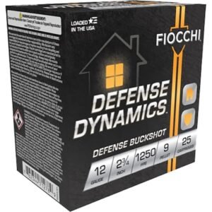 Fiocchi Defense Dynamics 12 Gauge Ammo 2-3/4″ #1 Buckshot 9 Pellets of 1000